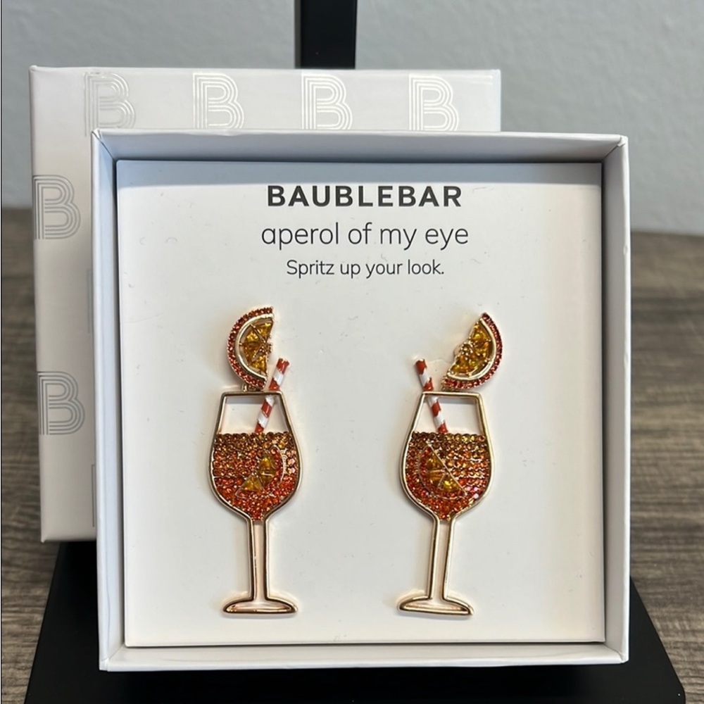 BaubleBar Aperol Spritz Cocktail Earrings ✨🍹🍊